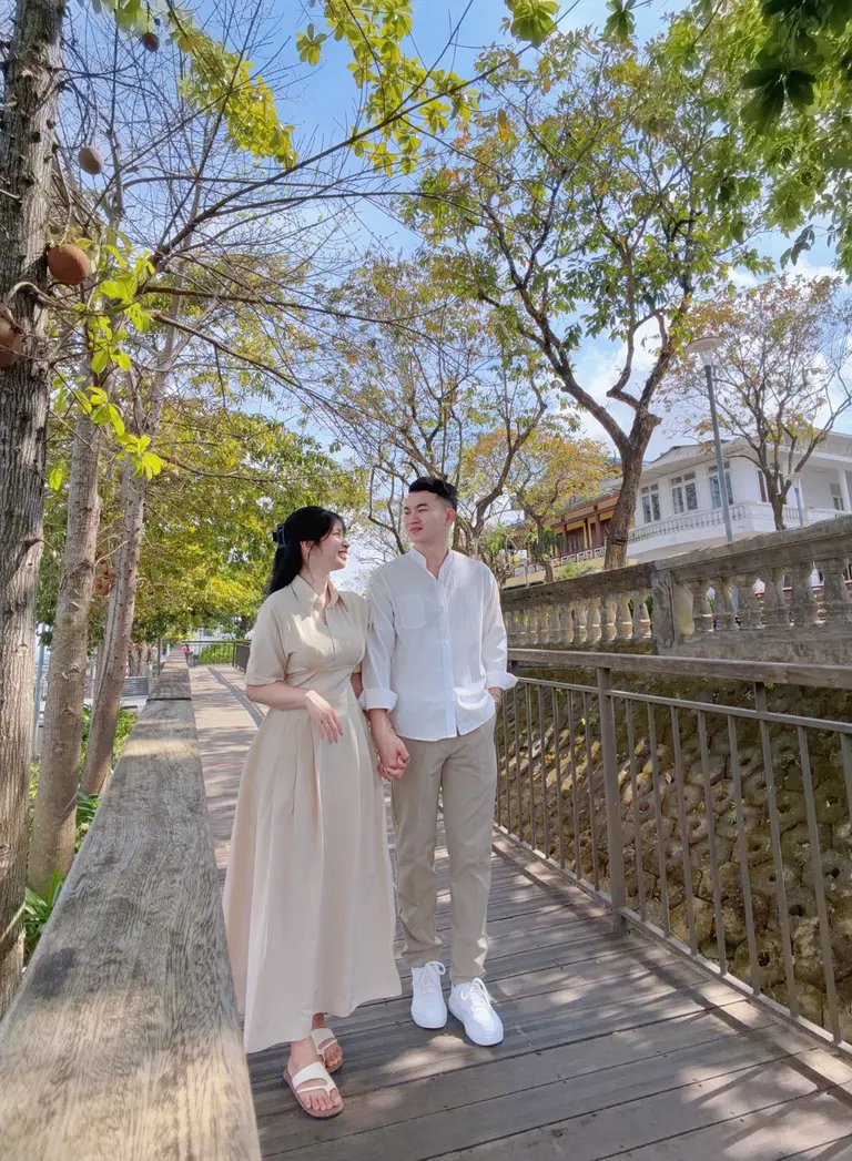 A quiet walk beneath the trees in Huế