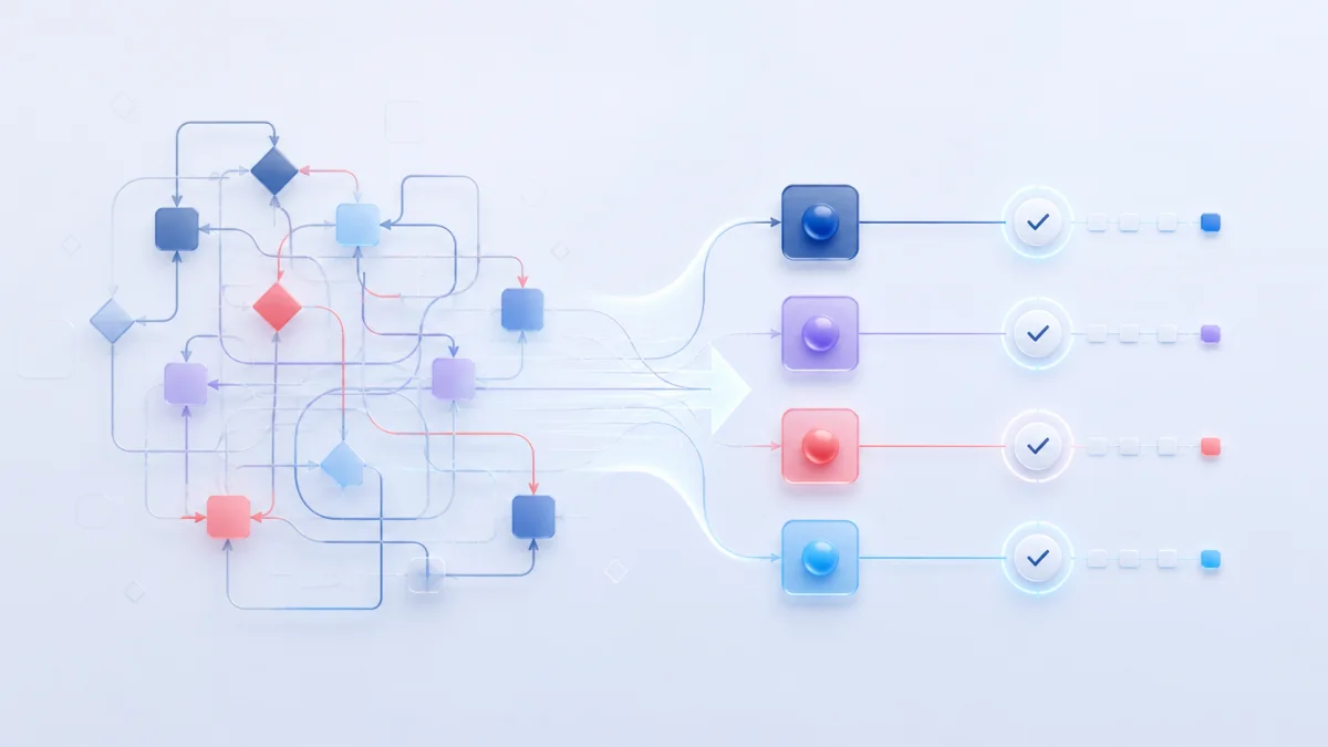 Tangled conditional paths becoming clean independently tested rules